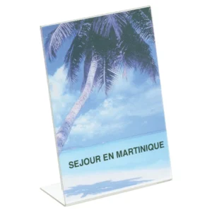 Menyholder A5 skrå L-form klar