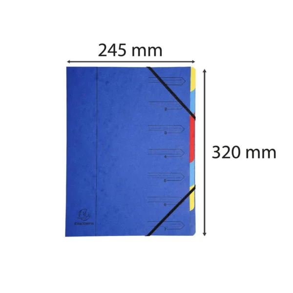 Sorteringsmappe EXACOMPTA 355g 7delt(12)