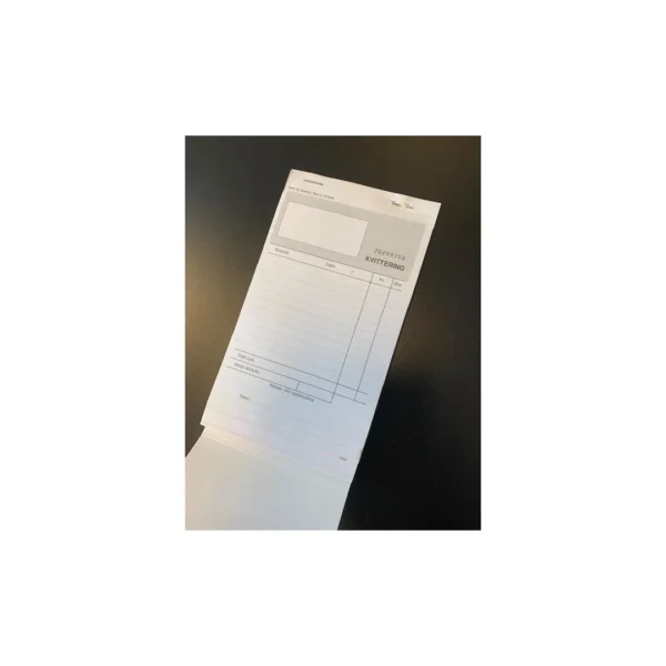 Kvitteringsblokk EMO 10,2x15 2ex selvkop