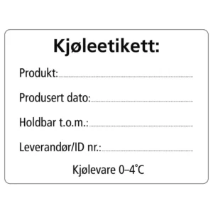 Etikett kjølevare 53x70mm 500stk