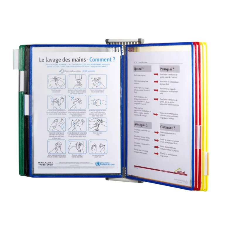 Veggstativ TARIFOLD A4 10 lommer ass far