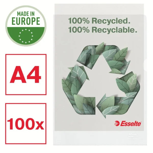 Plastomslag ESSELTE recycl A4 100my(100)