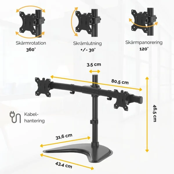 Skjermarm FELLOWES dual