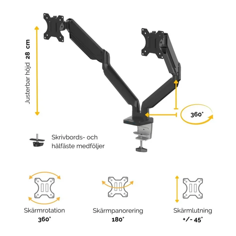 Skjermarm FELLOWES dual - Bilde 5
