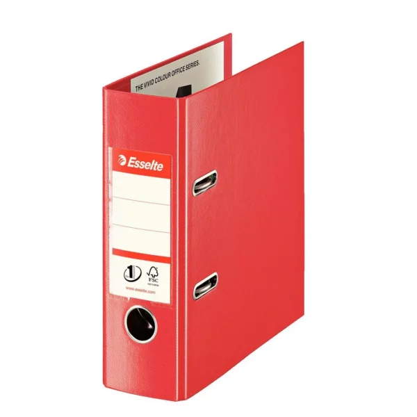 Brevordner ESSELTE No1 A5 75mm sk. rød