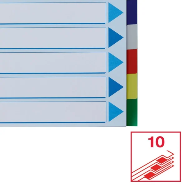 Skilleblad ESSELTE A4+ PP 10-del 5frg