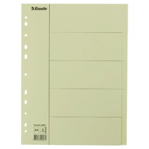 Skilleblad ESSELTE A4 5-delt manilla