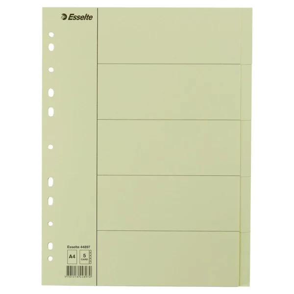 Skilleblad ESSELTE A4 5-delt manilla