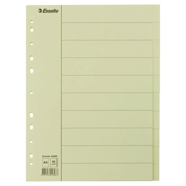 Skilleblad ESSELTE A4 10-delt manilla