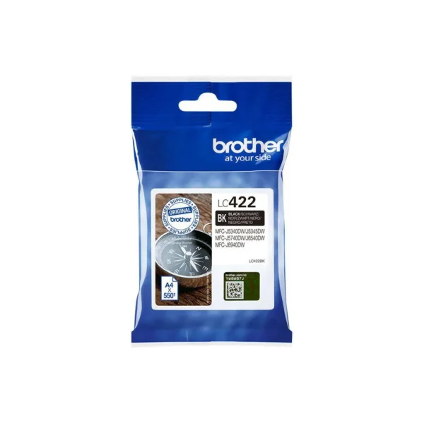 Blekk BROTHER LC422BK Sort