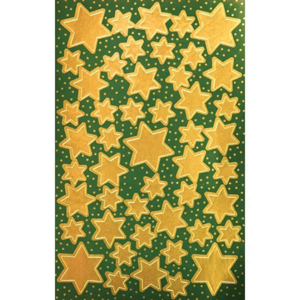 Etikett AVERY dekor gullstjerner ass (2)