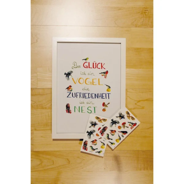 Etikett AVERY dekor sangfugler (3)