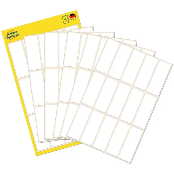 Etikett AVERY manuell 18x22mm hvit (120)