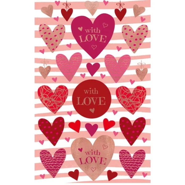 Etikett AVERY dekor hjerter love