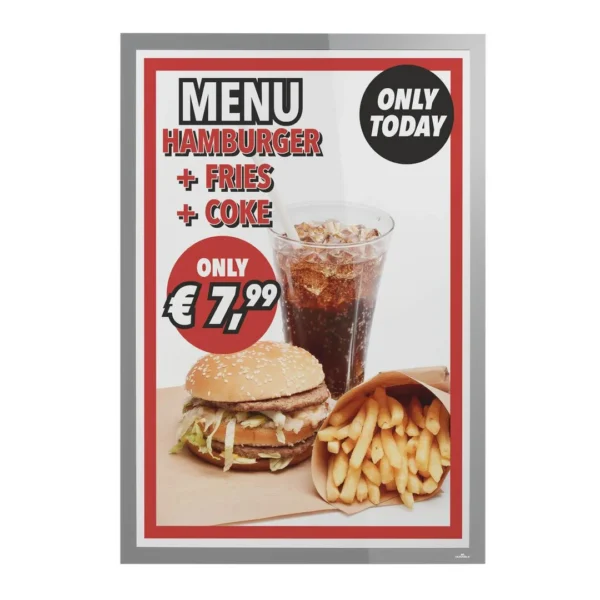 Ramme DURAFRAME A1 magnet selvkle sølv