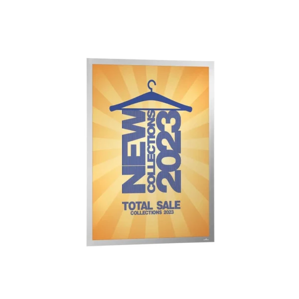 Ramme DURAFRAME A2 magnet selvkle sølv