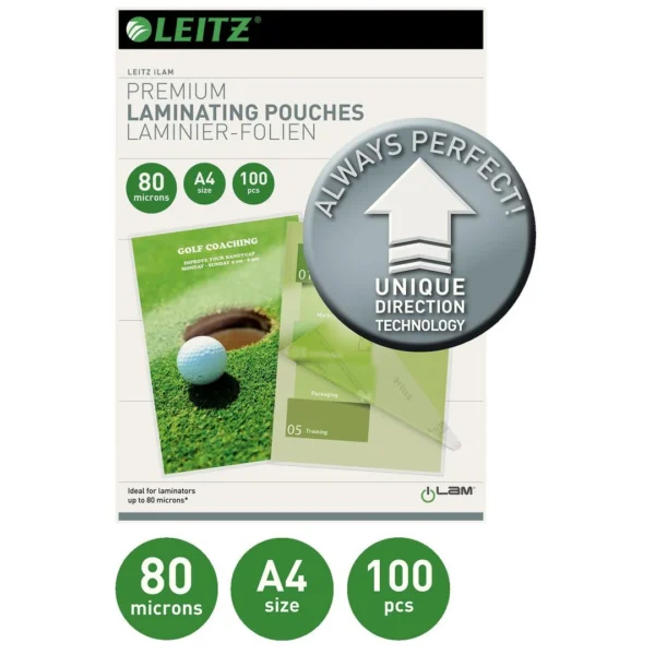 Lamineringslomme LEITZ A4 UDT 80my (100)