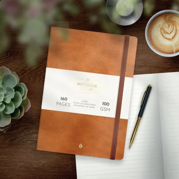Notatbok BURDE Deluxe A5 cognac