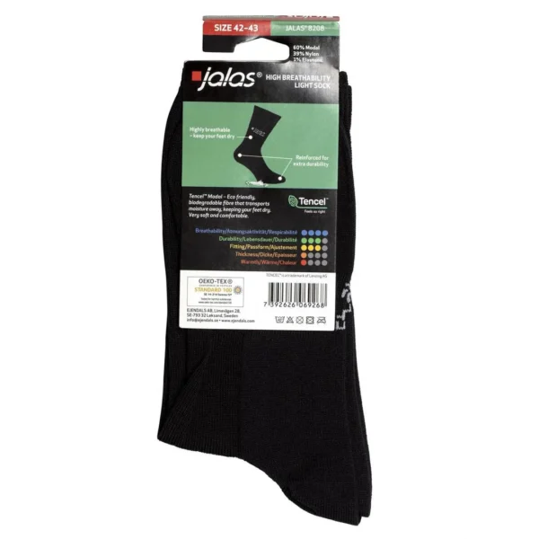 Sokk JALAS 8208 36-38 lycra tynn sort