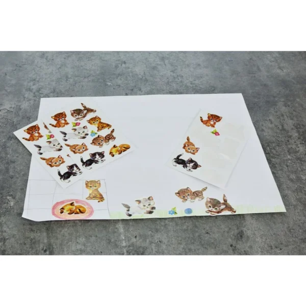 Etikett AVERY dekor kattunger (3)