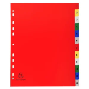 Register EXACOMPTA A4+ 1-12 assortert