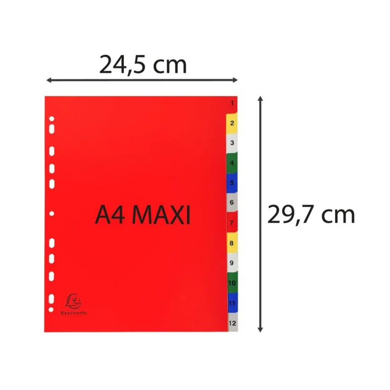 Register EXACOMPTA A4+ 1-12 assortert - Bilde 2