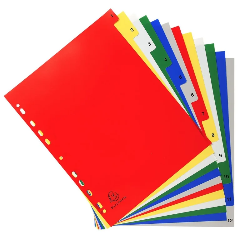 Register EXACOMPTA A4+ 1-12 assortert - Bilde 4