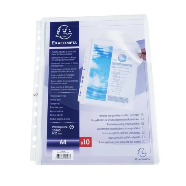 Plastlomme EXACOMPTA A4 ekspan topp (10)