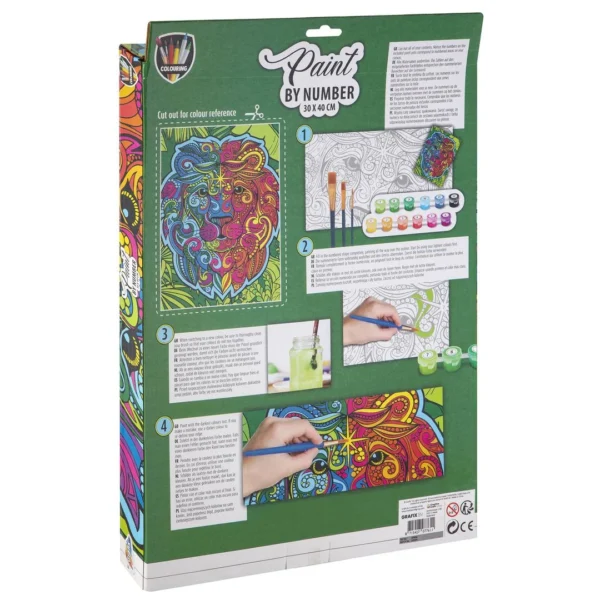 Paint By Number Lion Canvas - 30x40cm