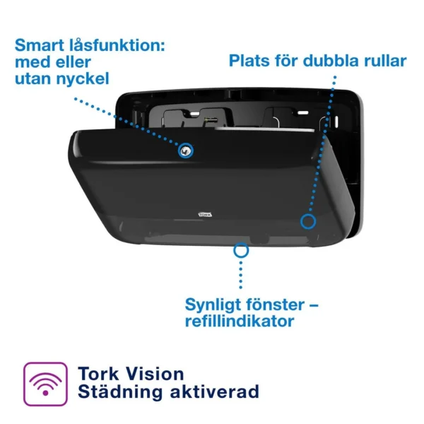 Dispenser TORK Twin mini jumbo T2 sort