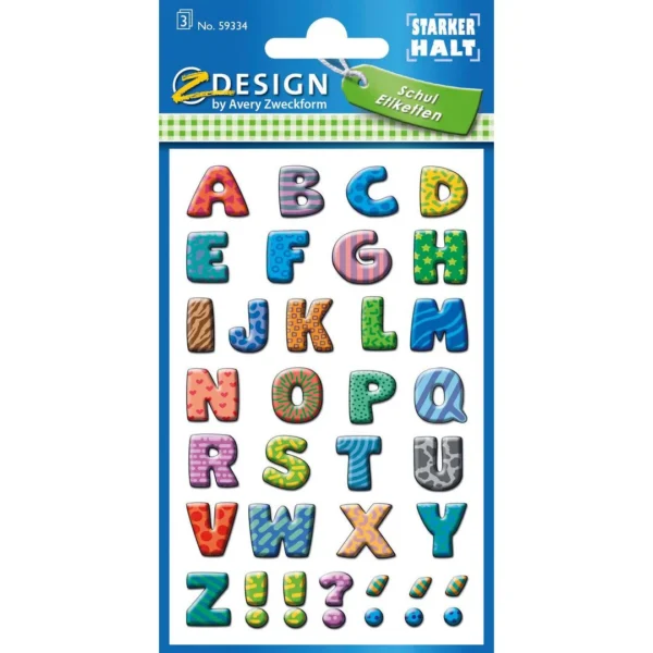 Etikett AVERY dekor bokstaver (3)