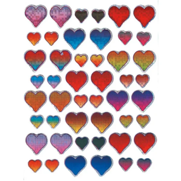 Etikett AVERY dekor hjerter assortert