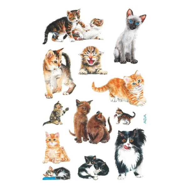 Etikett AVERY dekor katter (3)