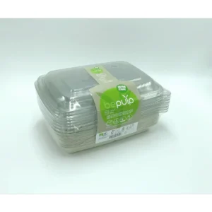 Mikrobeger bagasse m/lokk 600ml (15)