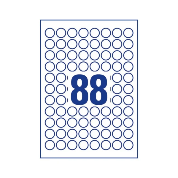 Etikett AVERY rund ø20mm (880)