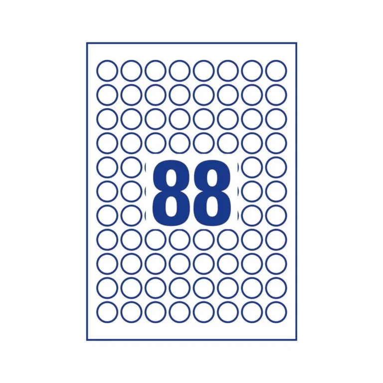 Etikett AVERY rund ø20mm (880) - Bilde 3