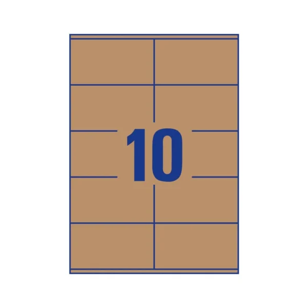 Etikett AVERY 105x57mm brun (250)