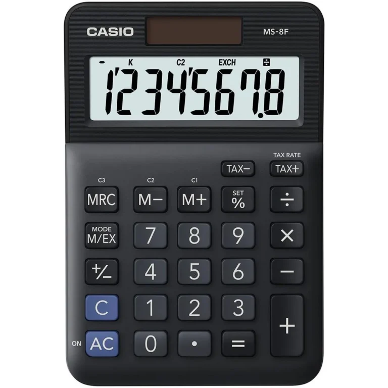 Bordregner CASIO MS-8F Mini Sort - Bilde 2