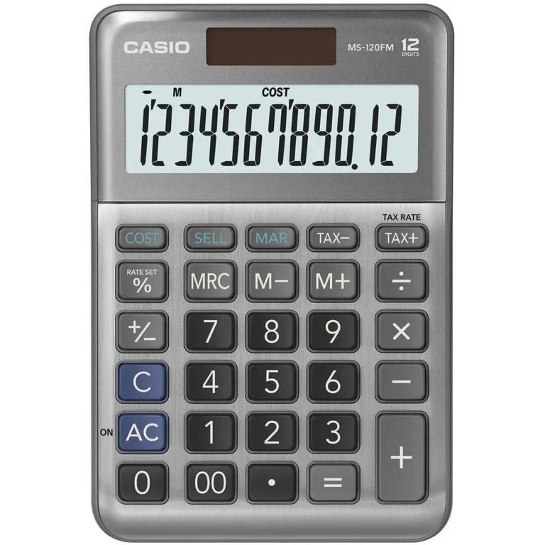 Bordregner CASIO MS-120FM Mini Sølv - Bilde 2