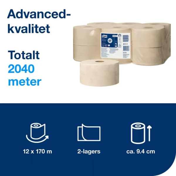 Toalettpapir TORK Adv. natur T2 170m(12)