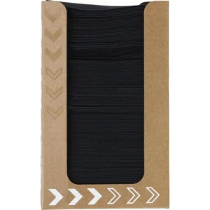 Serviett DUNISOFT 20cm sort m/disp (100)