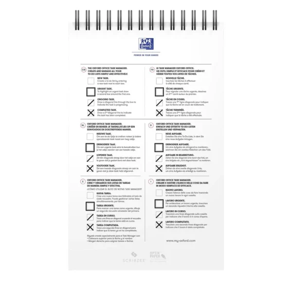 Notatbok OXFORD to-do-list 12,5x20 ass