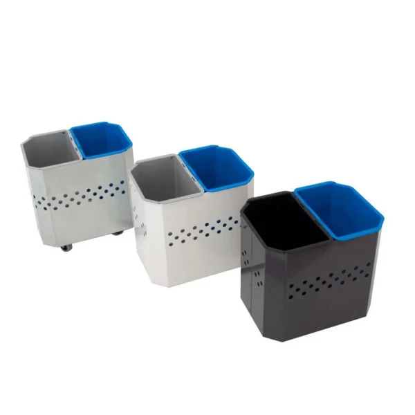 Avfallsbeholder HYKAB Putte 2x9L Zink