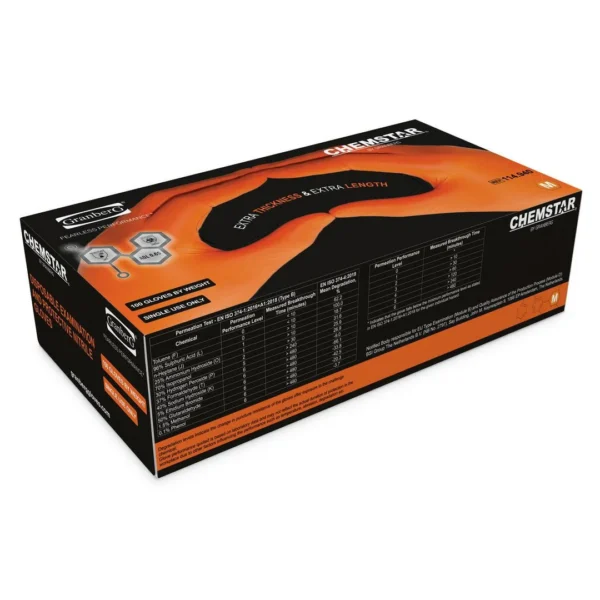 Hanske CHEMSTAR kjemi. M oransje (100)