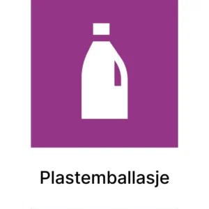 Kildesorteringsetikett Plast A4