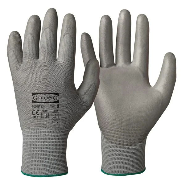 Hanske GRANBERG montering PU 8 grå