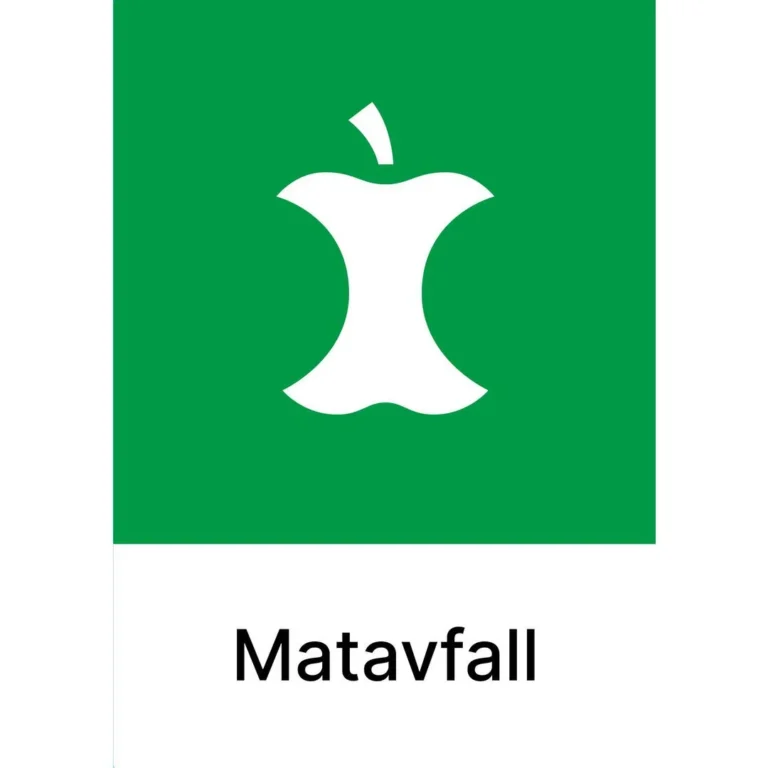 Kildesorteringsetikett Matavfall A4
