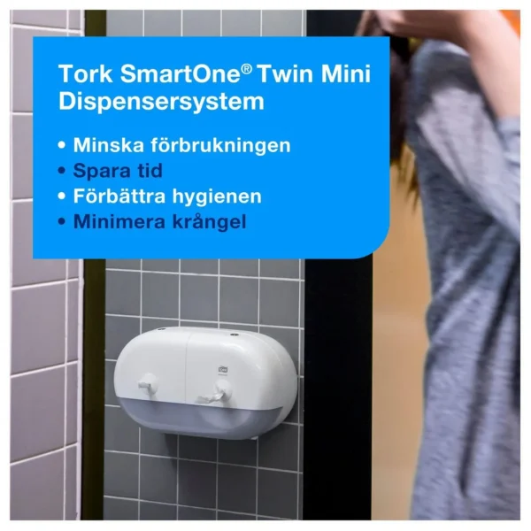 Dispenser TORK Smart mini toa twinT9hvit