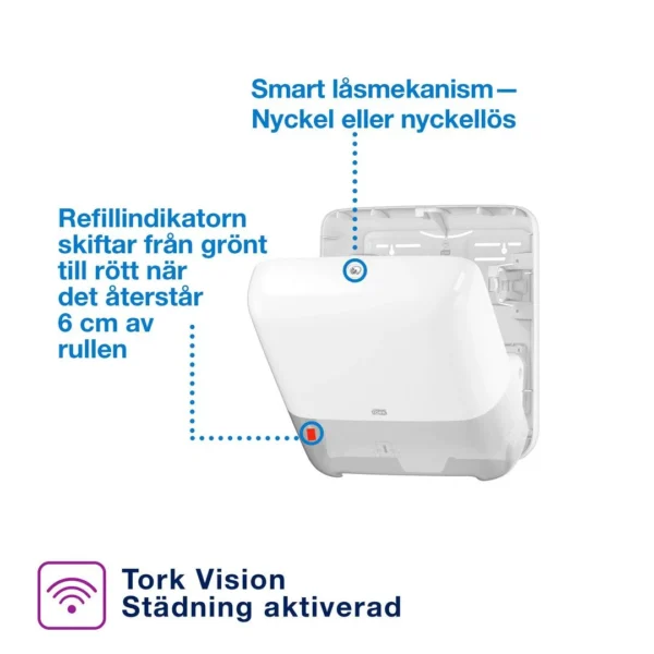 Dispenser TORK Matic tørkerull H1 hvit