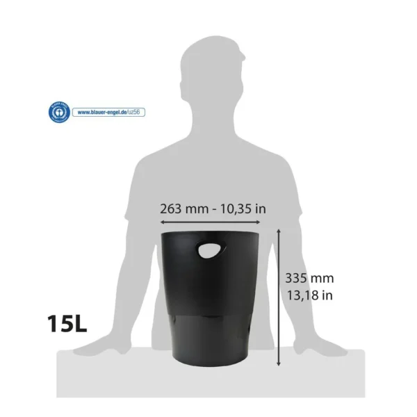 Papirkurv EXACOMPTA 15L sort